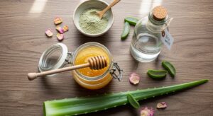 skincare for oily face, sebum control, organic beauty tips, homemade face masks, female skincare guide, clear skin without chemicals.