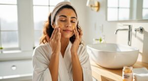 organic beauty tips, DIY skincare, glowing skin naturally, chemical-free facial, healthy skin habits.
