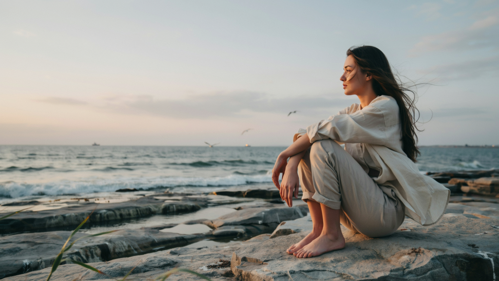 natural beautiful woman beach, beach portrait photography, coastal lifestyle photoshoot, golden hour outdoor portraits, natural light portraiture, minimalist beach fashion, candid outdoor photography, aesthetic coastal portraits, organic outdoor styling, authentic beach photography